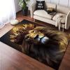 Tappeto Tappetino Stampato con Motivo Leone 1Pz per Soggiorno Camera da Letto Casa Decorazione Divano, Tappetino Antiscivolo Tappetino per Pavimento