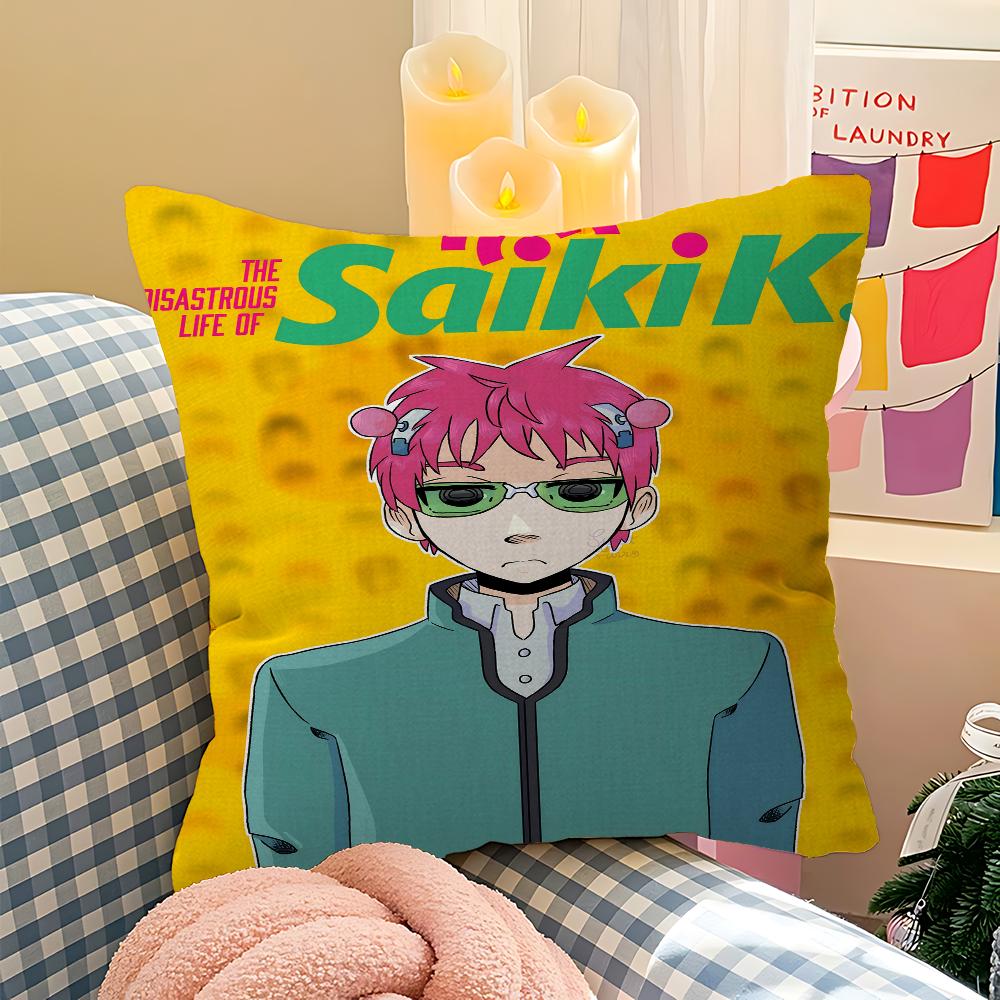 

Saiki K Personalized Picture Text Home Decorative Pillows Household Gifts 45x45cm 40cmx40cm