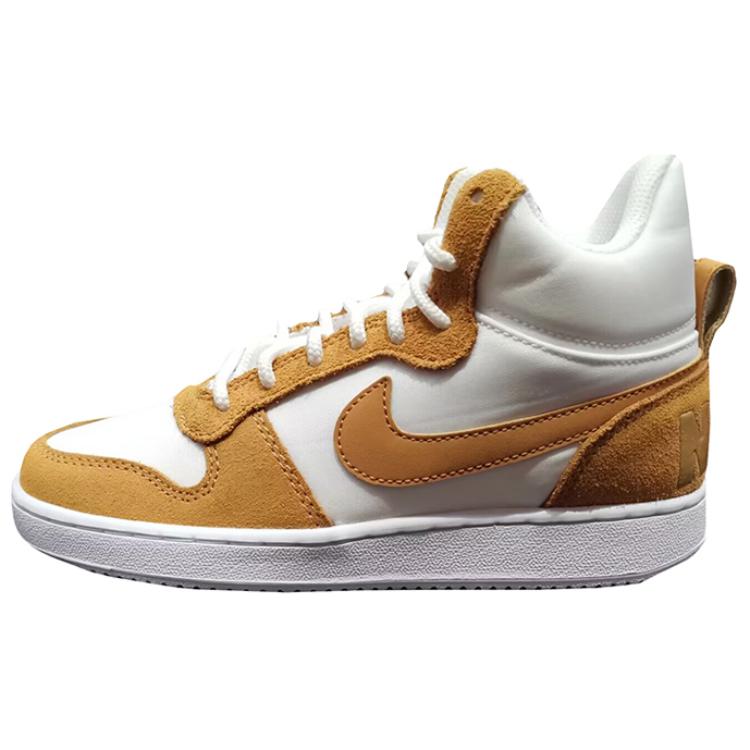 Nike  Court Borough Mid Premium White Flax Women Sneakers Brown HV1802-121