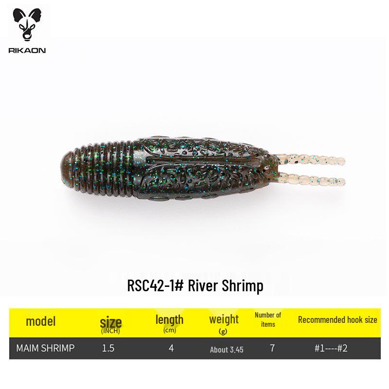 RIKAON Vysoce Gravitační Měkká Nástraha Wild Dog Shrimp pro Seabass a Mandarínské Ryby
