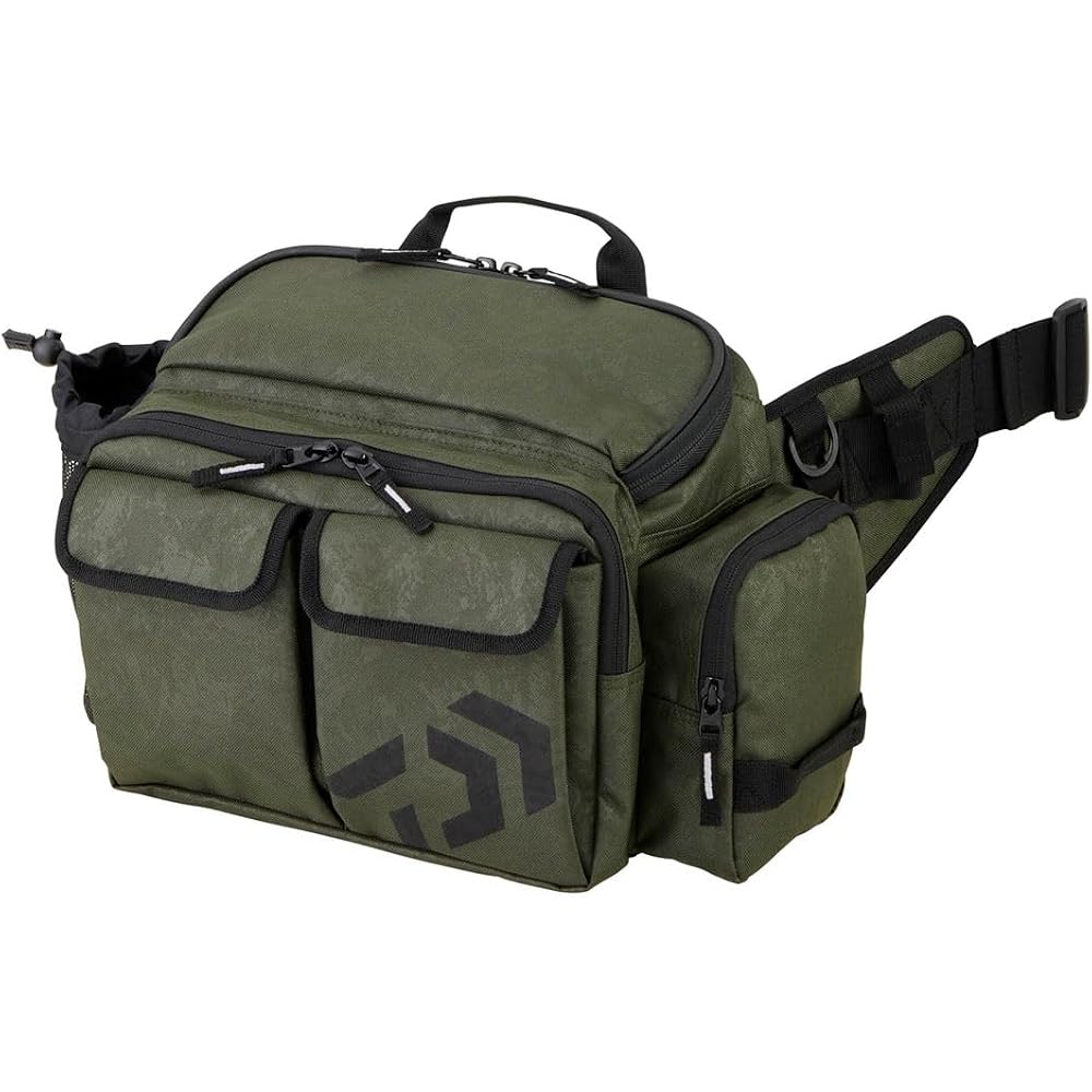 Daiwa Hip Bag Spiral Olive Color Durable Outdoor Accessory
