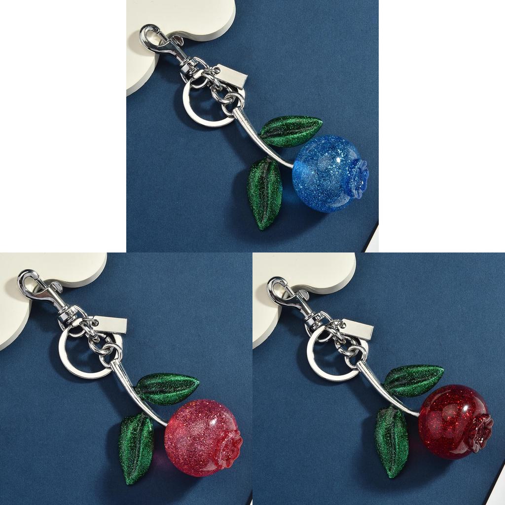 Colgante Llavero de Arándano Con Galvanoplastia Metálica Para Accesorios de Moda y Decoración de Bolsos