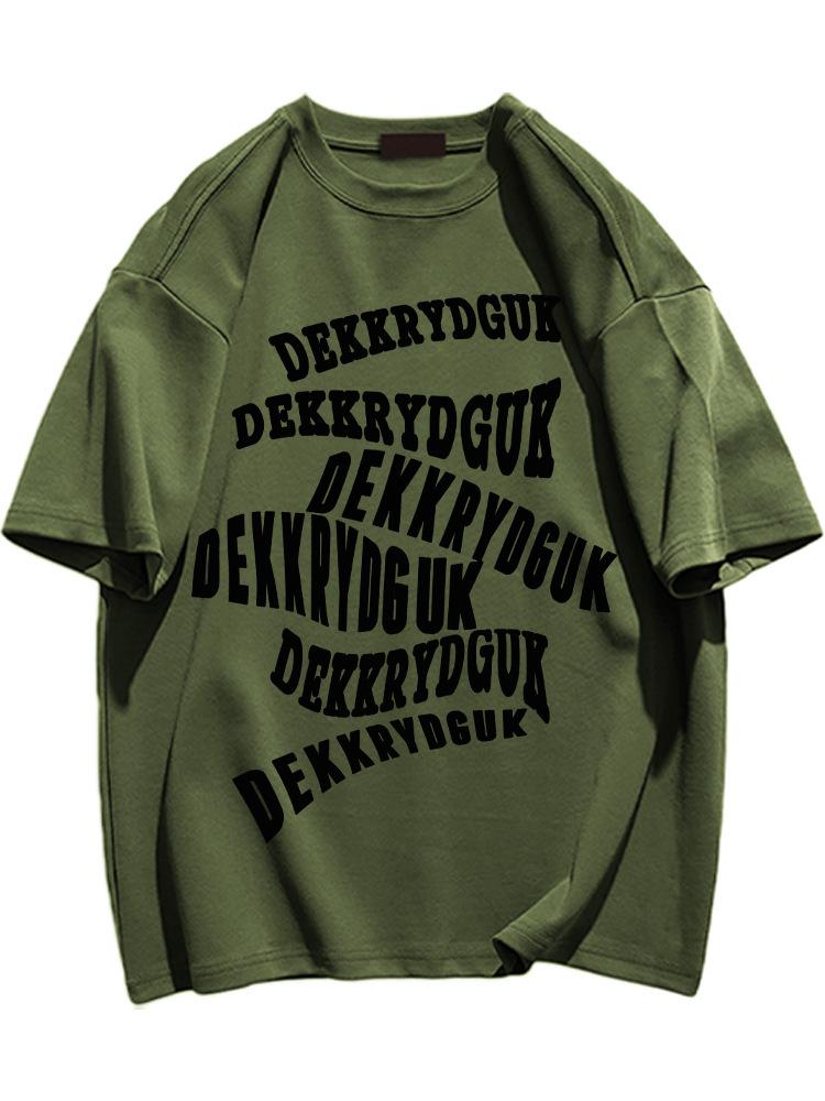 Übergröße Unisex Kreatives Buchstaben-Print Kurzarm-T-Shirt für Frauen
