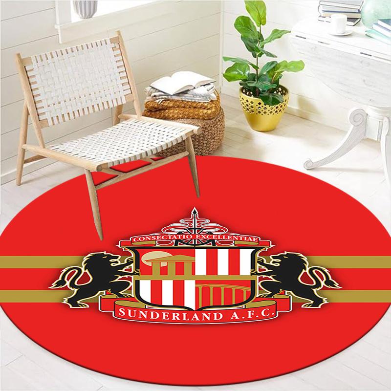 Tappeto Rotondo Football Club Crystal Palace, Tappeto per Soggiorno Camera da Letto Divano Sala Giochi Decorazione, Tappetino Antiscivolo