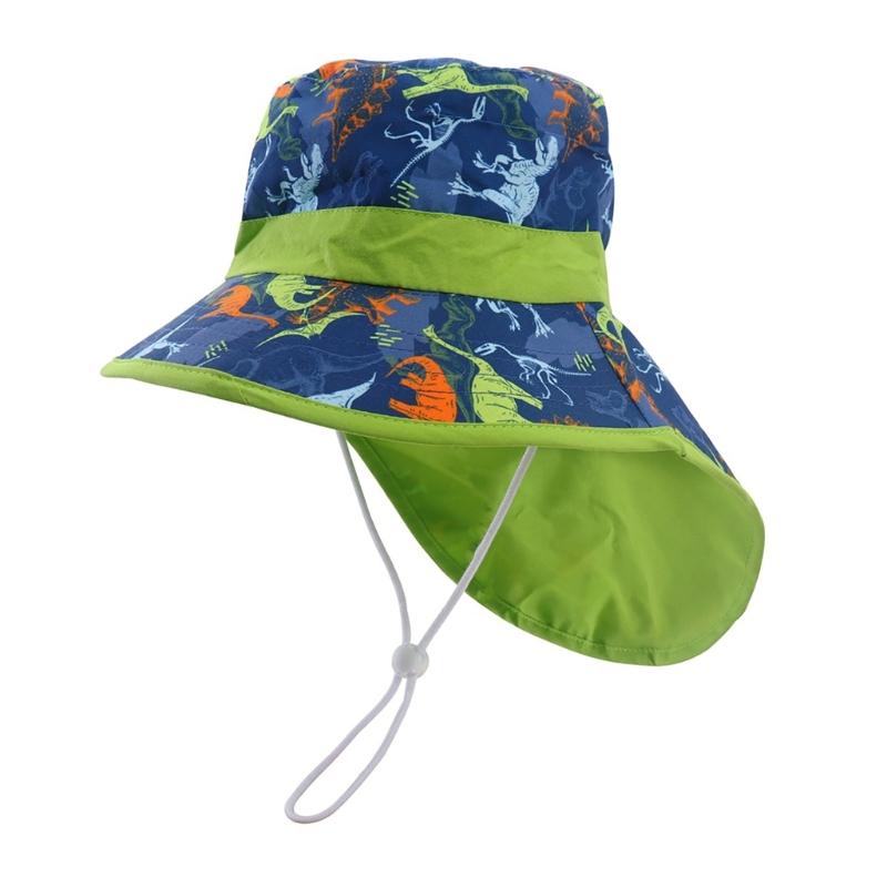 

Kids Beach Shawl Sun Hat Cute Cartoon Print Hat Bucket Hat with Face Neck Coverage Kids Sun Hat Comfortable for Girls