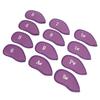 12Pcs Golf Iron Covers Set with Numbers Soft Protective Golf Head Cover Protective Headcover for Court Exercise Purple