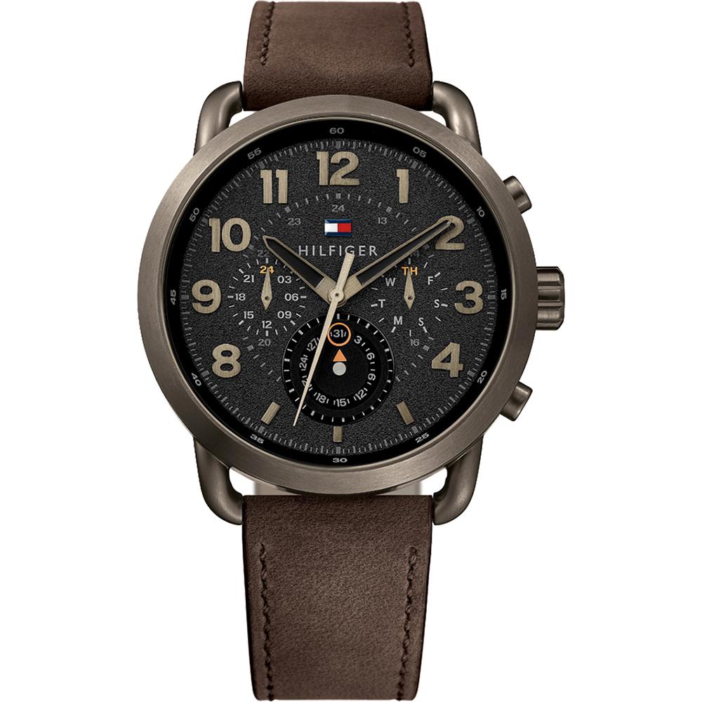 

Tommy Hilfiger Historical Collection Black Dial Brown Leather Men s Quartz Watch 1791425 чёрный