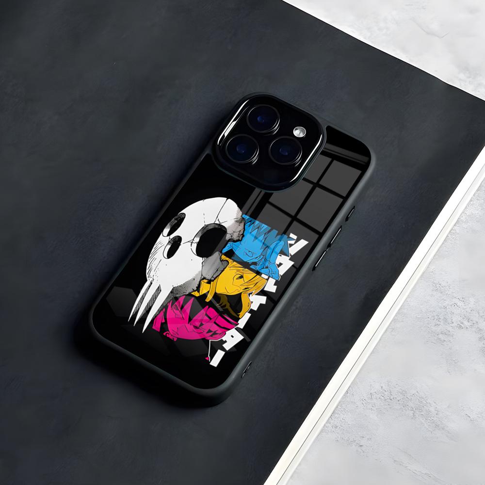 

Чехол для телефона с аниме S-Soul Eater для IPhone 17 Pro Max 16 15 14 13 11 Pro Max Plus Стеклянный чехол для телефона iPhone 16 Pro Max