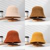 Fashionable Small Brim Bucket Hat Women Winter Warm Windproof Adjustable Cap Elegant Style