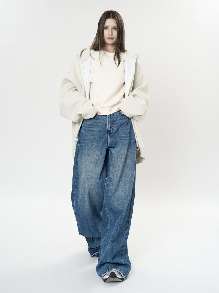 Louvre Jarné Retro Široké Džínsy: Štýlové, Úzke, Ležérne nohavice pre ženy