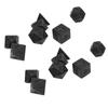 14SZT Wielościenne Kostki Czarny Plastik Antyoksydacyjne Kostki Zestaw do Gry Logicznej Gry Planszowej