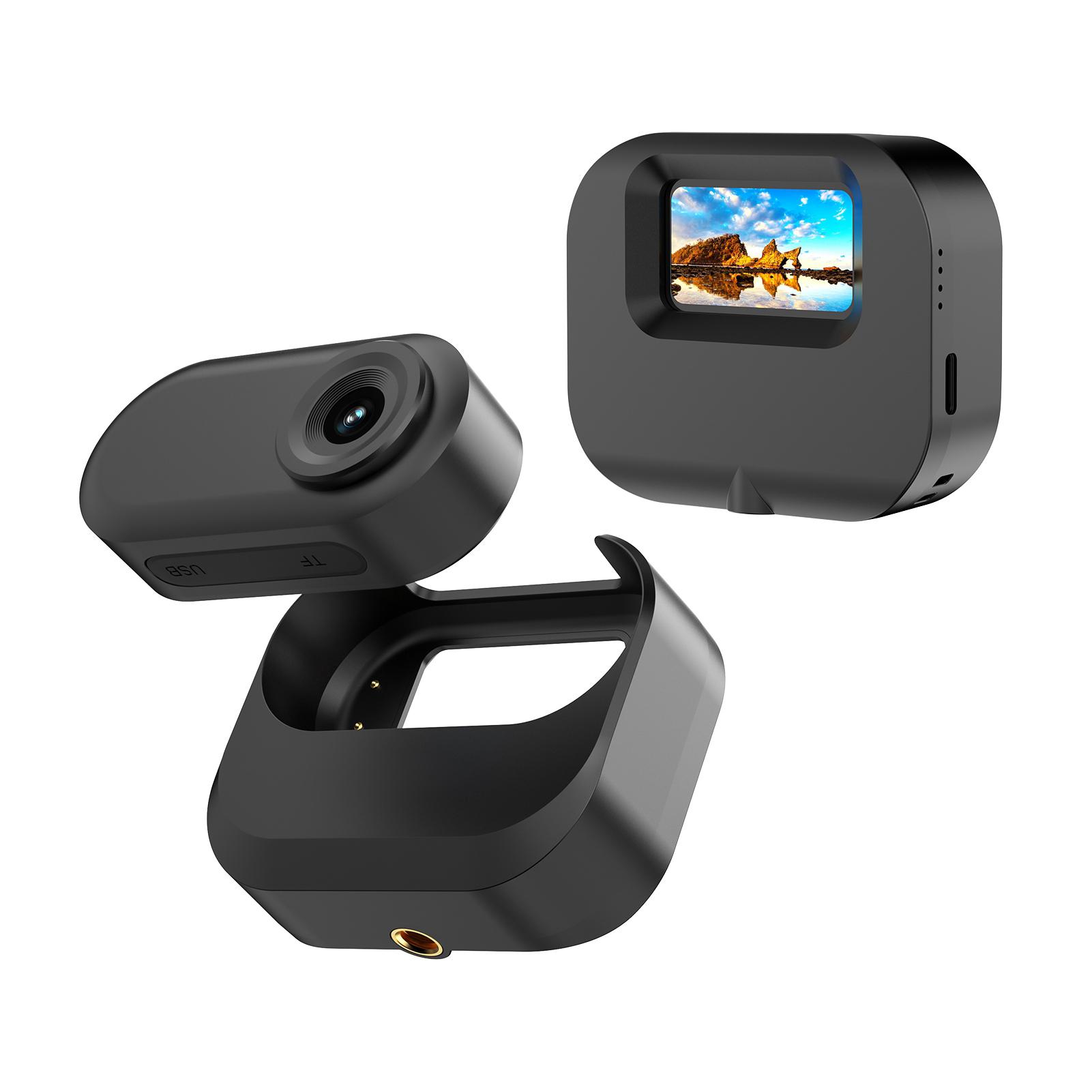 

1080P Mini Sports Camera Tiny Action Camera with 1.47 Inch IPS Screen 130 degrees Wide Angle Lens with Battery чорний