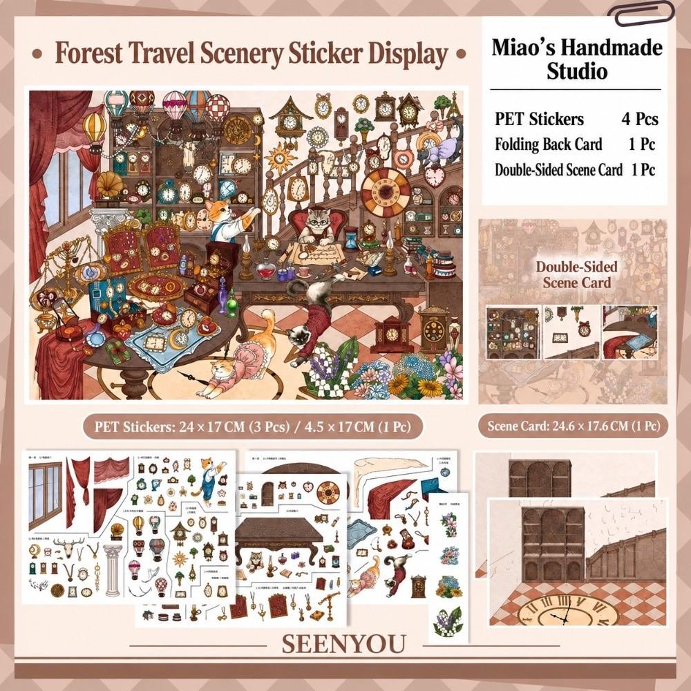 1 Set Peel And Stick DIY Craft Sticker Stress Relief Craft Toy  Miniature Scene Building Display