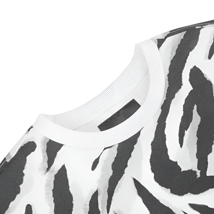 Vans Tiger Pattern Crew Neck Sweatshirt Unisex Tops White VN0002BPYM8