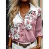 Fashion Multicolour Flower Pattern 3D Print Women's Long Sleeve Shirts Autumn Women's Tops Casual Fashion Women's Clothing