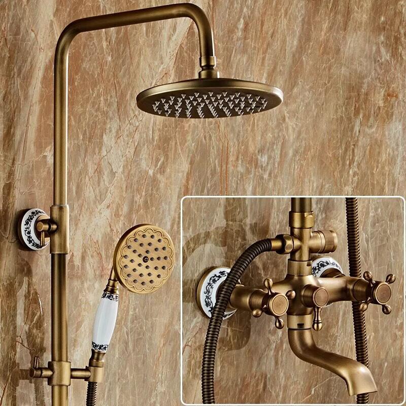 TLXT Antique All-Copper Shower Set