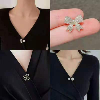 Pearl Waist Buckle Pin: Versatile Anti-Exposure Brooch for Women's Clothing