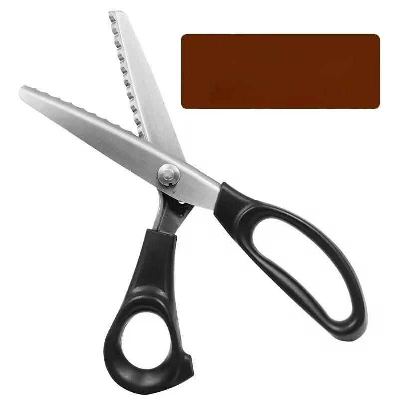 Stainless Steel Pinking Scissors Triangle Teeth Lace Cloth Crafts Dressmaking Zig Zag Cut Tailor's Scissors Sewing Shears