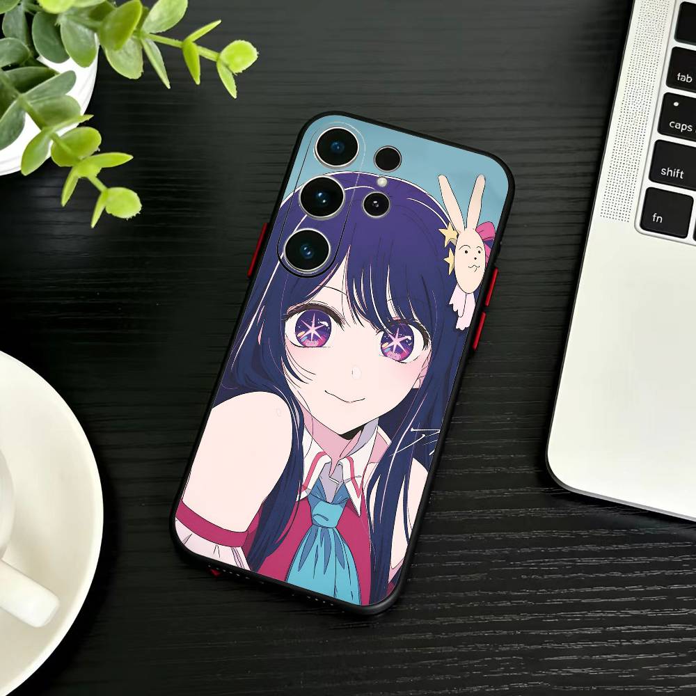 Anime Oshi-no Ko Phone Case For Samsung S26,S25,S24,S23,S22,S30,S21,Ultra,Plus,FE 5G Black Soft Cover