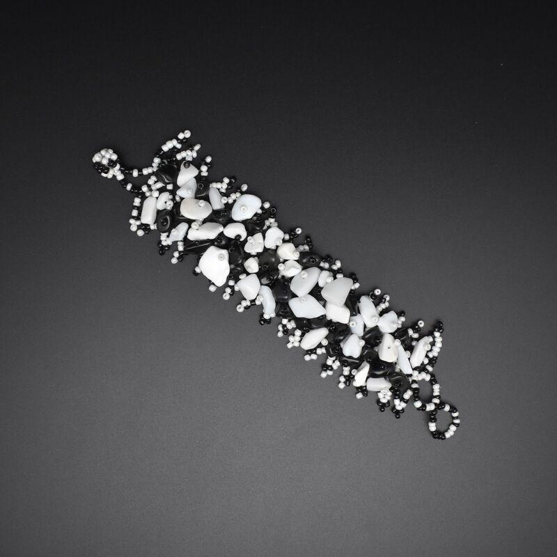 Handmade Bohemian Ethnic Style Beaded Bracelet With Natural Stone Chips Hollow Seed Beads Women Men