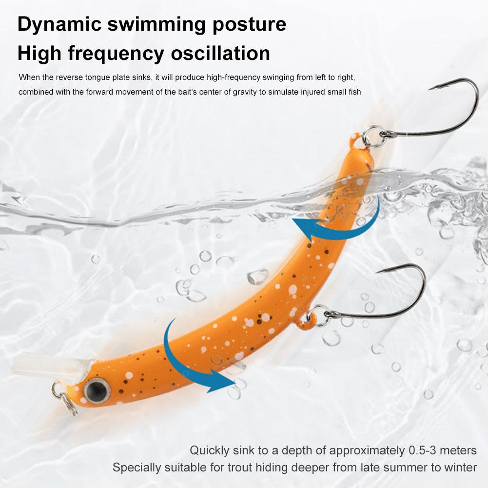 Sinking Lure 4g 63mm Trout Wobbler Fishing Lure Artificial Hard Bait for Fishing
