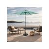 Parasol extérieur rectangulaire double face de 2,7 m avec manivelle (vert clair) (sans pied)