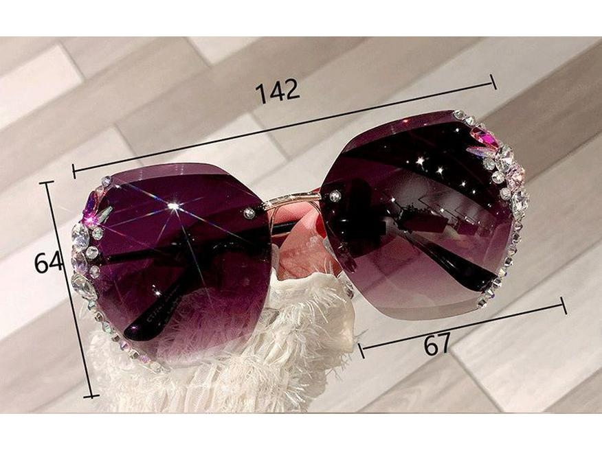 2025 Women's UV Protection Rhinestone Crystal Sunglasses - Korean Style Trend