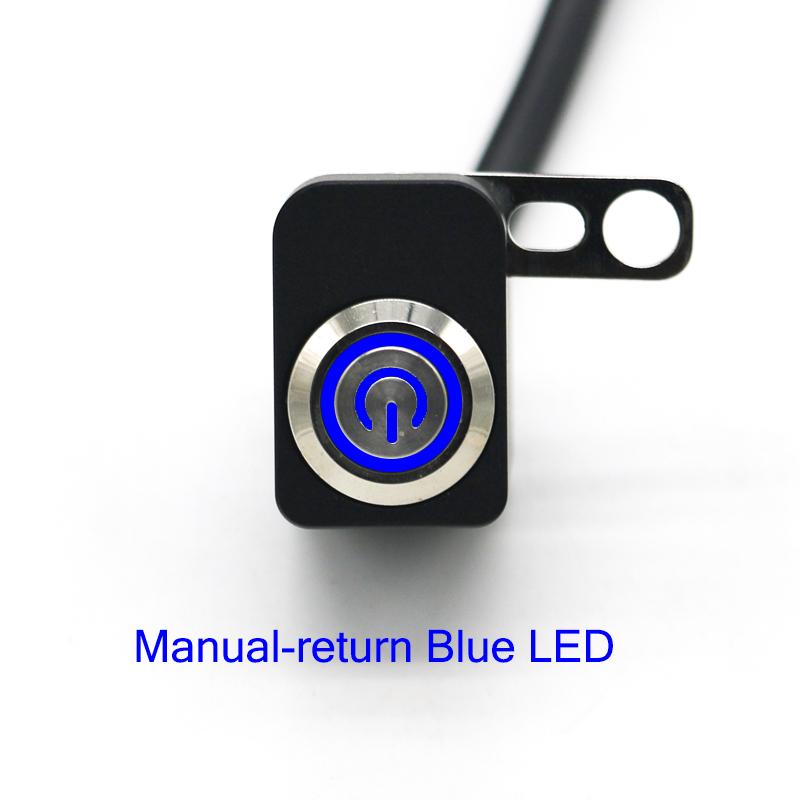 LMoDri DC12V Motorcycle Fixed Switch Waterproof Buttons Spotlight Convex Button Aluminium Alloy Headlight Switch Adjustable