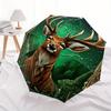 1pc Deer Forest Automatic Umbrella with 8-Rib Compact Design, Foldable & Portable for Outdoor Leisure, Everyday Use191