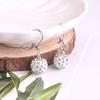 Earrings Rhinestones Inlaid Exquisite Metal Round Ball Dangle Huggie Earrings for Party