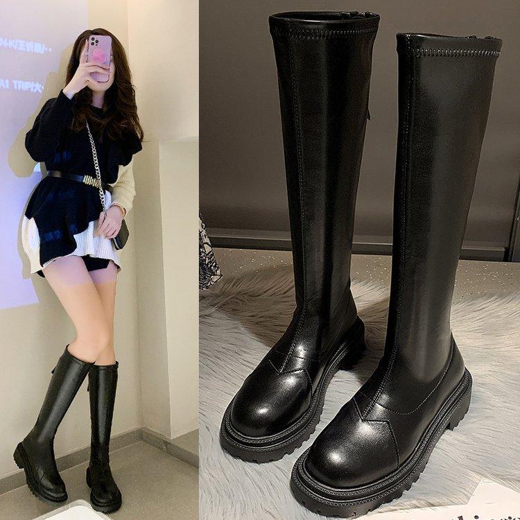 But Knee Boots Women's Autumn and Winter Europe and the United States New Thick-soled Thick Heel Fashion Thin Knight Boots