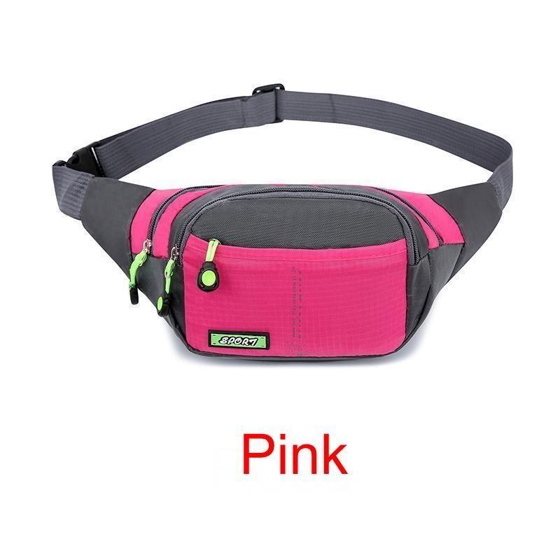 Men's Waist Bag Canvas Bag Large Capacity Water Ripple Chest Bag Sports Phone Bags Fashion Multi-functional Outdoor Waterproof Bum Bag