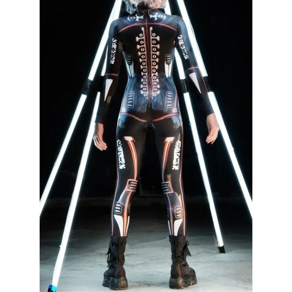 3D Digitaltrykk Sceneopptreden Kostymer Voksne Halloween-arrangementer Karneval Temafest Cosplay Antrekk Latespill Jumpsuit