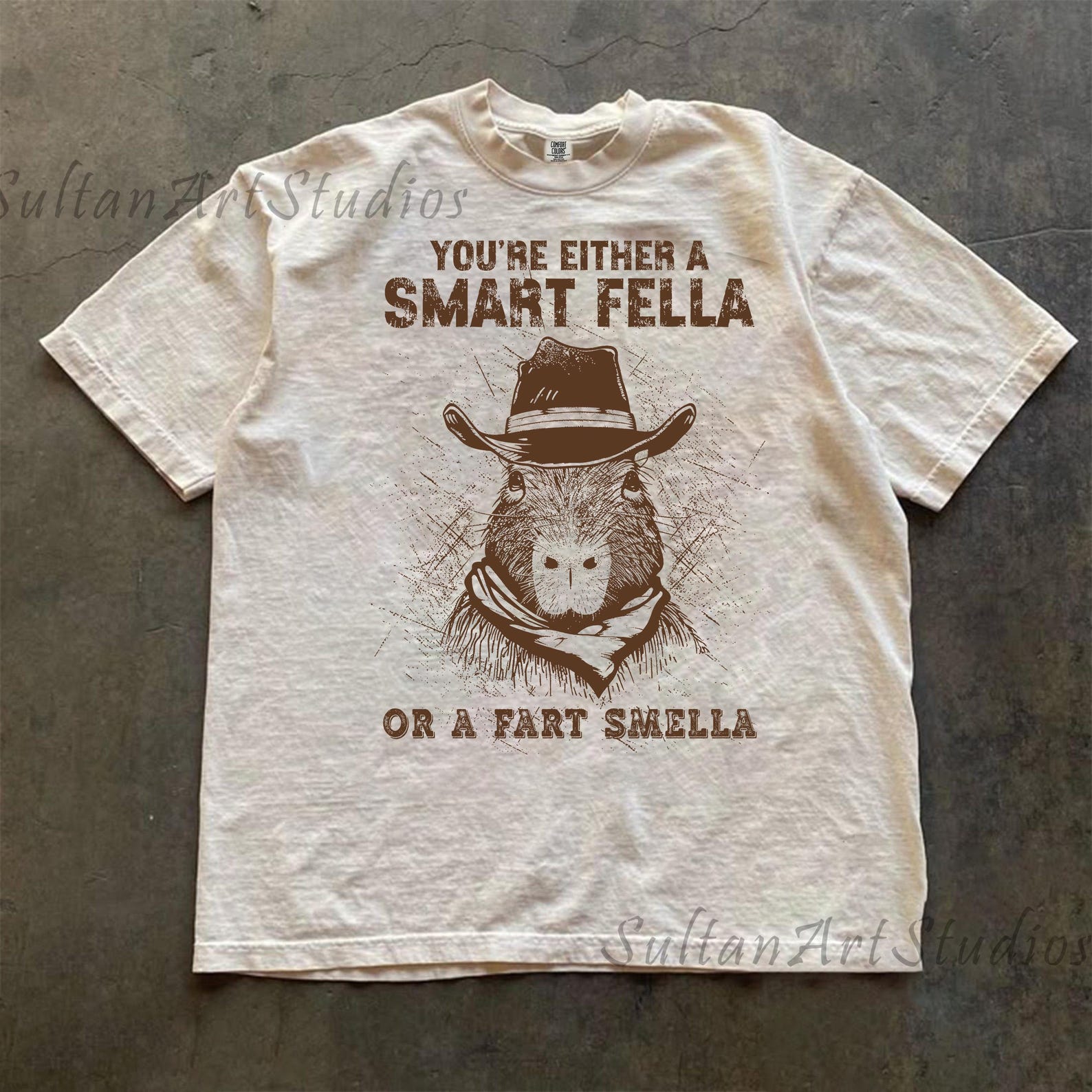 Retro Smart Fella Capybara 90s Shirt, Funny Capybara Vintage T-shirt L