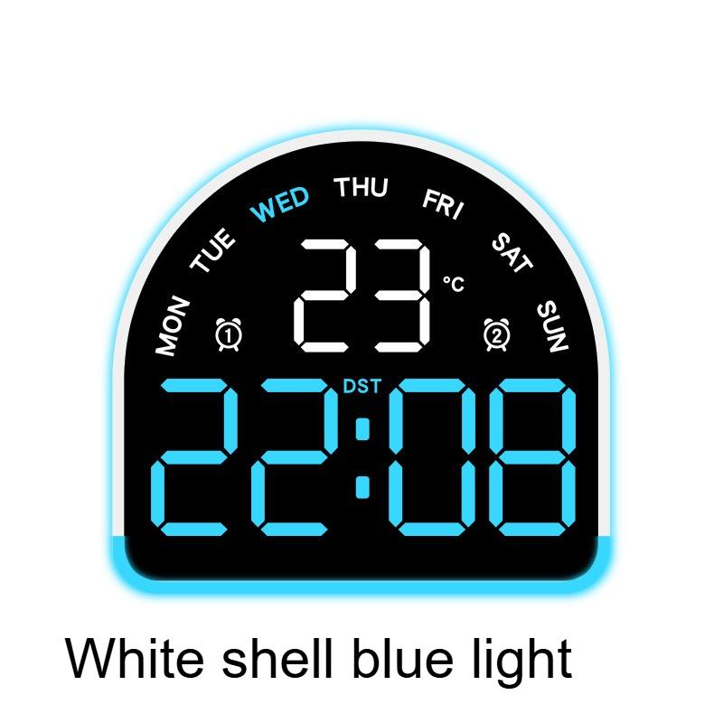Nordic LED Display Electronic Alarm Clock Creative Ambient Light Multi-functional Decorative Table Clock Bedroom Wake-up Watch