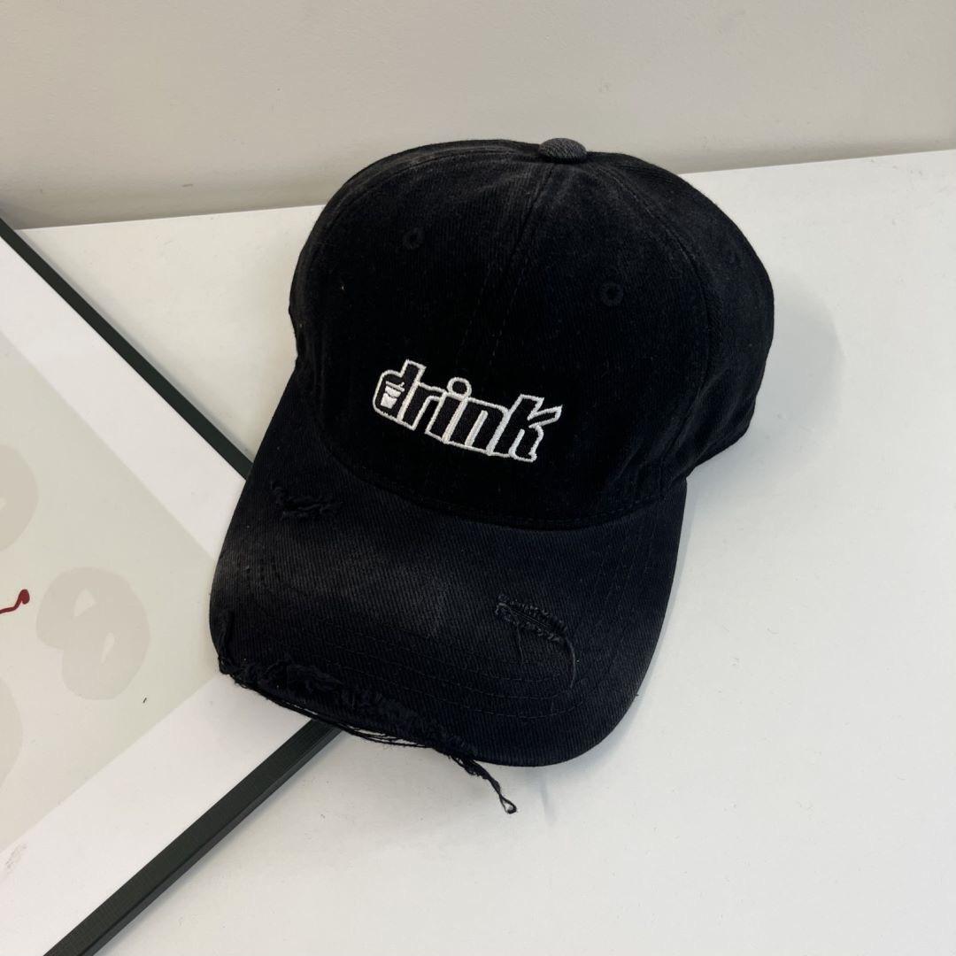 

Новые старые дырки помытые постепенное изменение джинсовая бейсболка мужская и женская вышитая надпись кепка M（56-58cm） чёрный