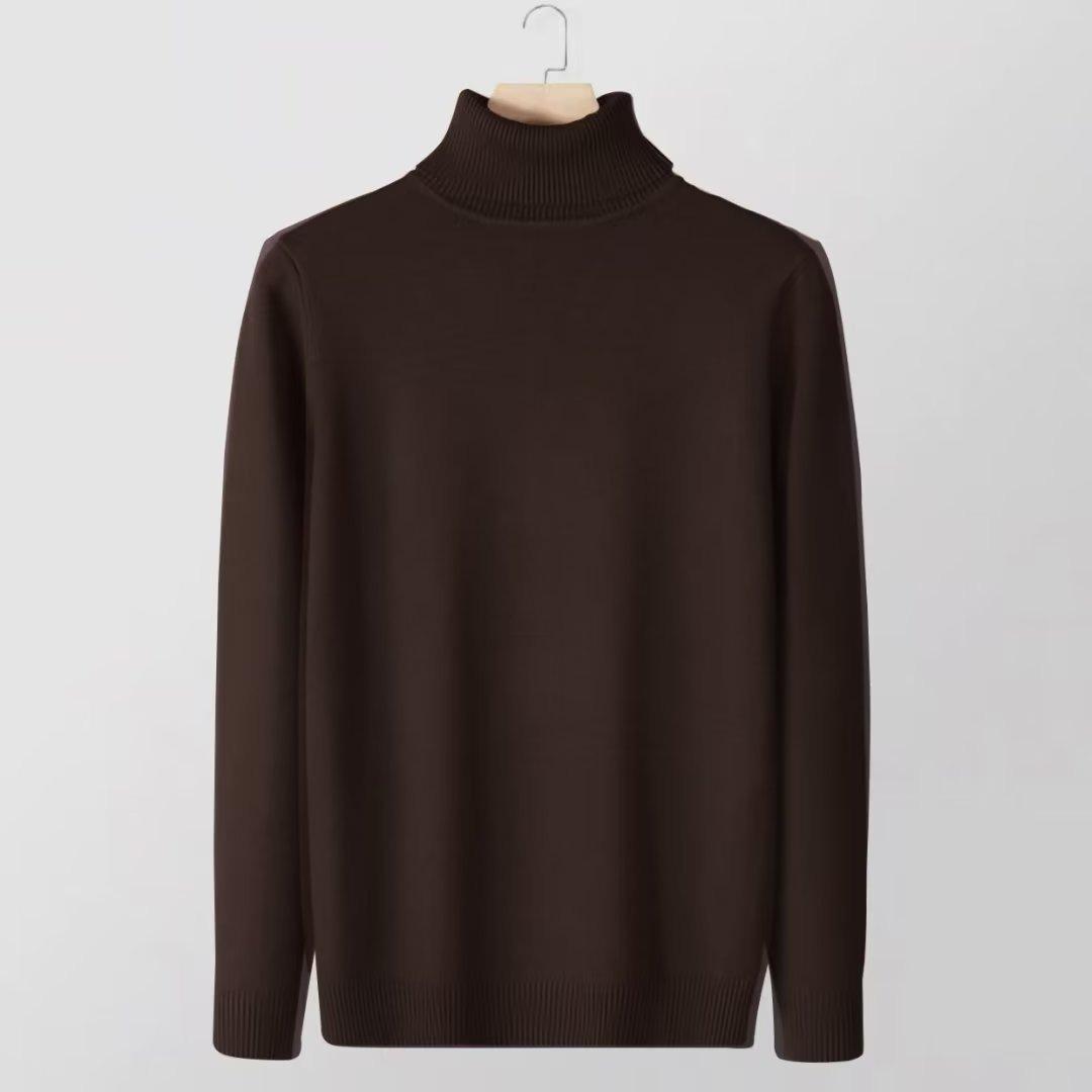 

Мужской модный брендовый свитер с высоким воротом — свободный, теплый, толстый, на осень/зиму M