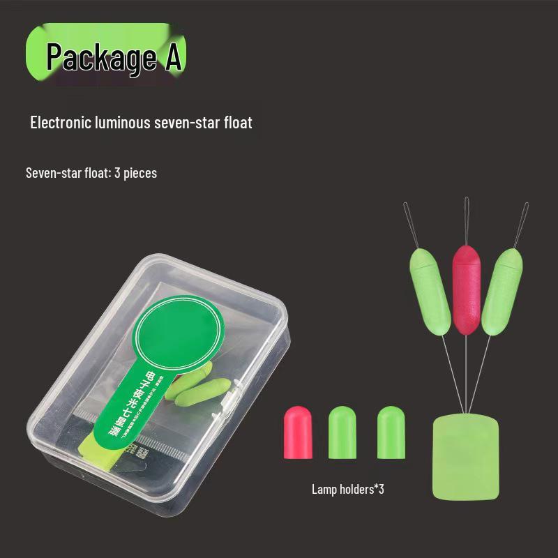 

Яскравий Світловий Електронний Поплавок Подвійного Використання – Семизірковий Флуоресцентний для Денної та Нічної Риболовлі Electronic Night Glow Seven-Star Float