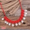 Bohemian Shells Necklaces for Women Handmade Woven Rope Chain Choker Necklace Summer Beach Beaded Necklaces Jewelry.