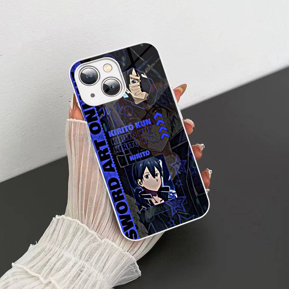 

ТВ Аниме Sword Art Online Закаленное Стекло Для Iphone 14 13 12 11 Pro Mini XS MAX 14Plus X XS XR Чехол iphone 11pro max