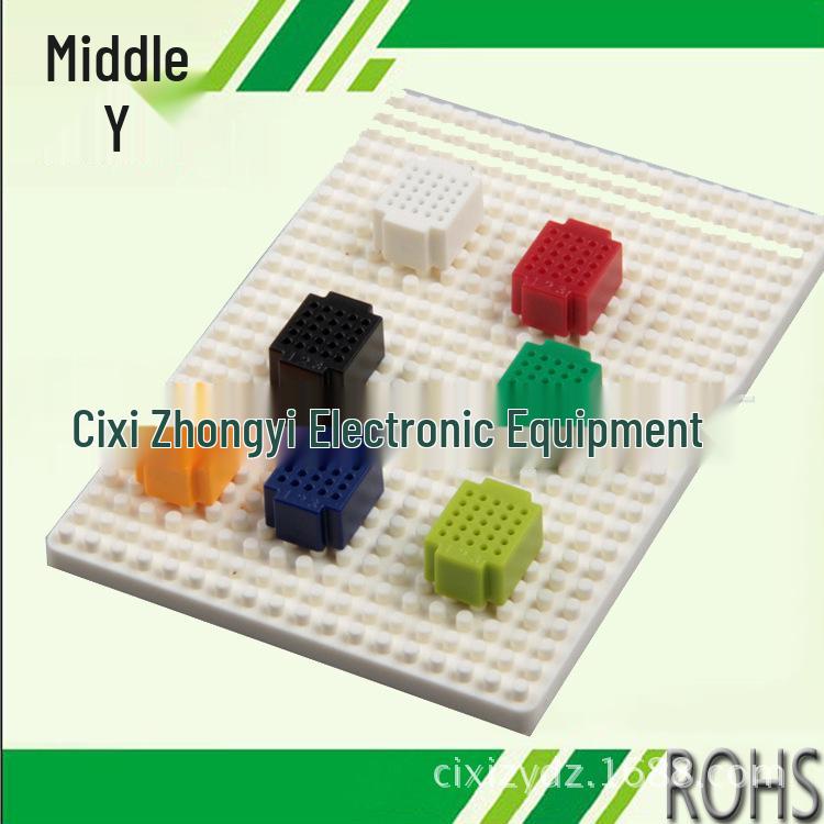 25-Hole Mini Breadboard In 7 Colors - ZY-25 Solderless Test Board, Customizable DIY Building Blocks