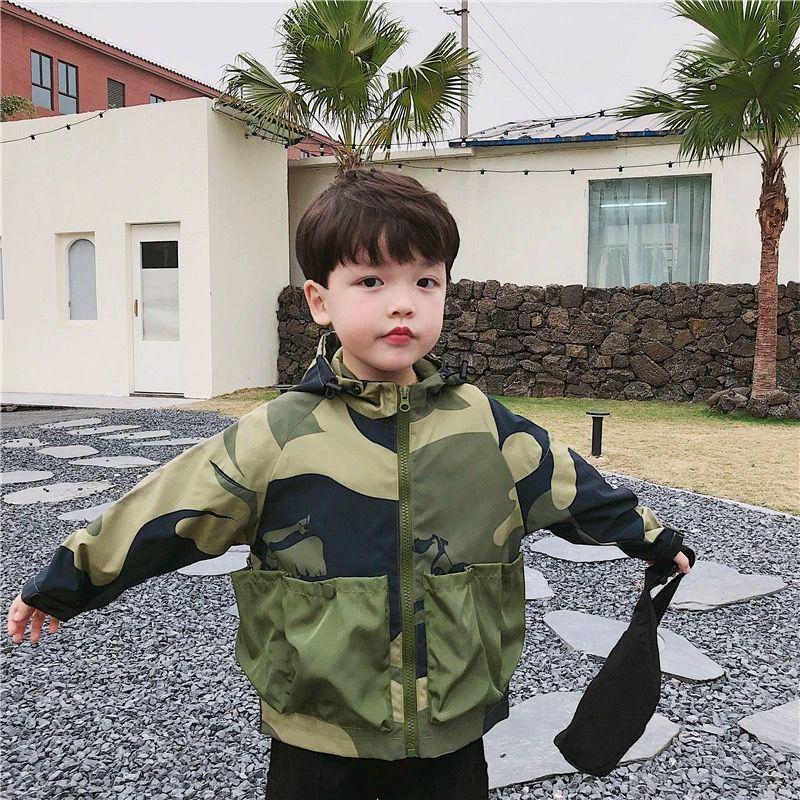 2025 Boys' Camouflage Windbreaker: Spring/Autumn Street Style