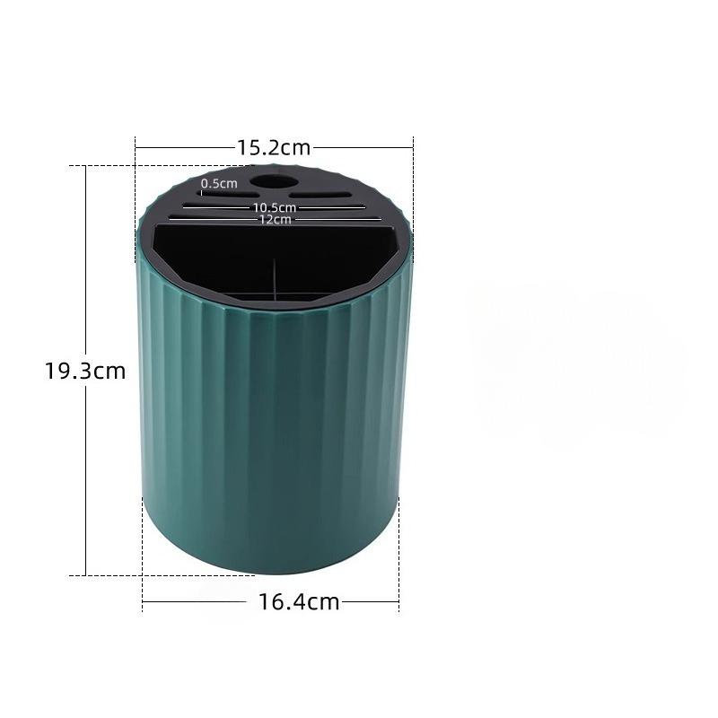 

Kitchen Rotating Knife Frame Storage Rack Multi Functional Household Chopsticks Knives and Tableware Placement Rack зелений