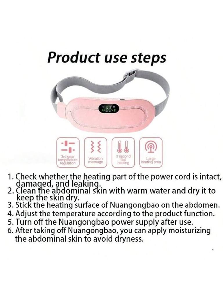 USB Menstrual Uterine Warmth Belt Female Abdominal Heating Pad Vibration Abdominal and Waist Massager Bracket