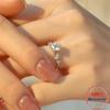 Schleifenring S925 Silber Moissanit 1CT Ring D Farbe Ultraweißer Labordiamant Damen Hochwertiger Hochzeitsschmuck GRA-zertifiziert