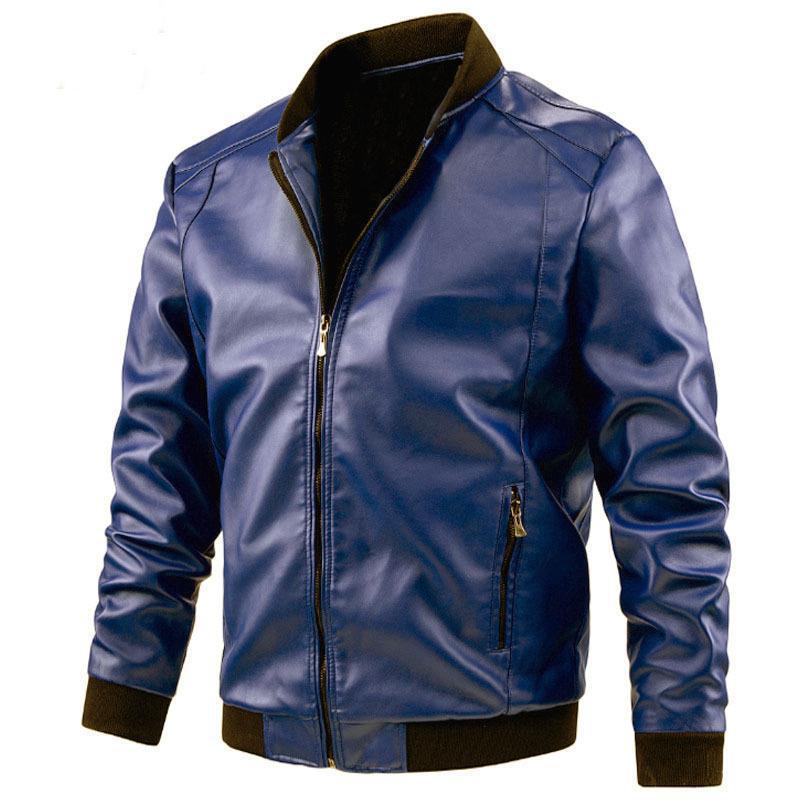 Leather jacket for men, European and American motorcycle leather jackets, trendy brand leather jackets, spring/autumn casual leather jackets, men's we