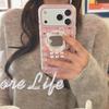 Korean-Style Pink Plaid Star Phone Case for iPhone 16/15/14/17 Pro Max 