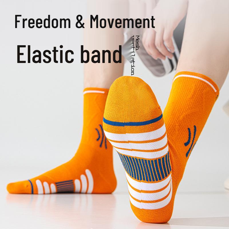 Men's Mid-Calf Running & Basketball Socks - Spring/Autumn Style