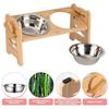 Elevated Cat Bowl Stand Comfortable Feeding Position Adjustable Height Anti-spill for Healthy Eating Habits