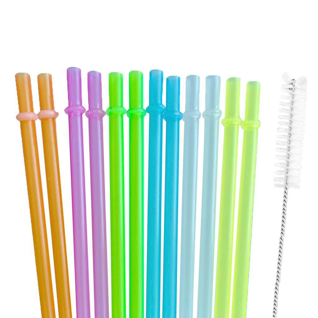 Reusable Straw Hard Pp Extended Tall Drink Straw Color Band Straw